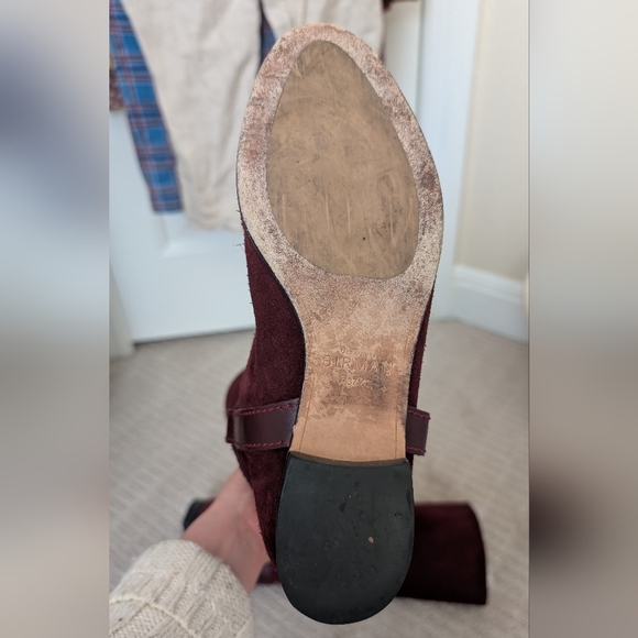 Alexandre Birman Clarita Burgundy Suede Tall Boots Size EU37.5 - Picture 6 of 13